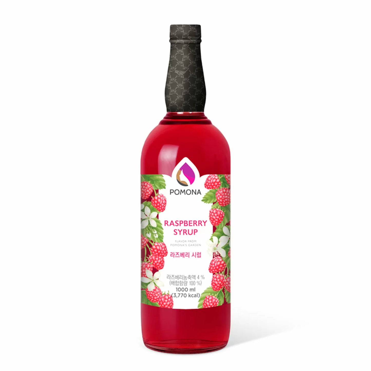Delicioso Syrup Coreano Pomona 1 Lt Sabor Frambuesa