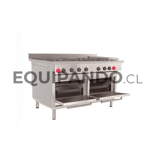 COCINA 6 PLATOS 2 HORNOS + CH GLP 6EA54 MGS
