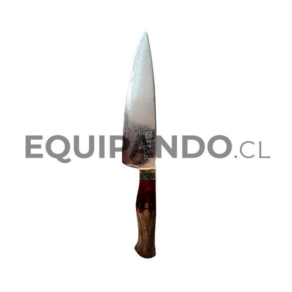 Cuchillo Chef De Cocina 7.6'' - Zero Knives - Pro Red Damascus