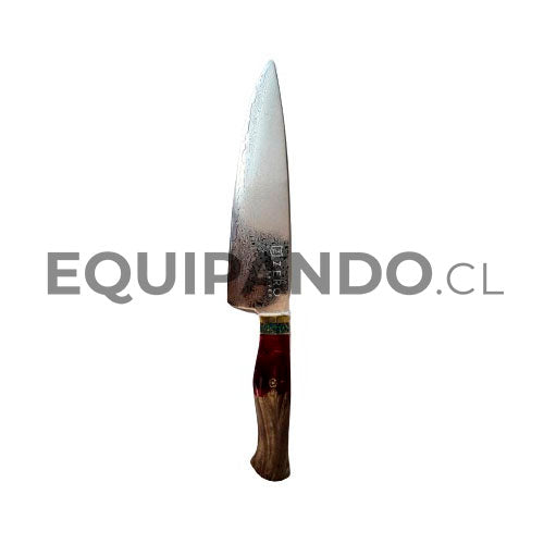 Cuchillo Chef De Cocina 7.6'' - Zero Knives - Pro Red Damascus