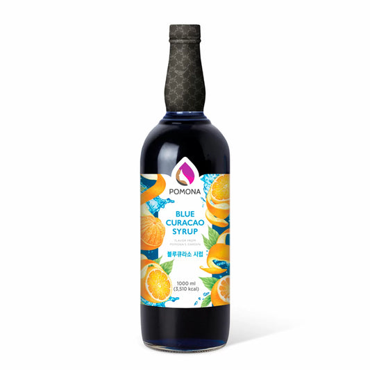 Delicioso Syrup Coreano Pomona 1 Lt Sabor Azul De Curacao