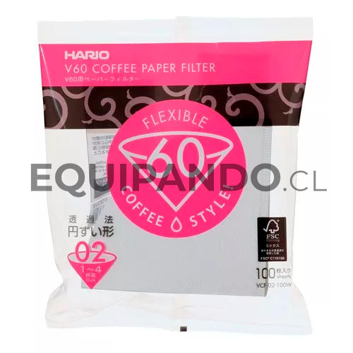 BOLSA DE 100 FILTROS CAFETERA HARIO V60