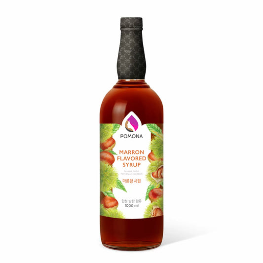 Delicioso Syrup Coreano Pomona 1 Lt Sabor Castaña Ahumada