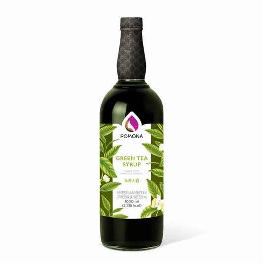 Delicioso Syrup Coreano Pomona 1 Lt Sabor Té Verde