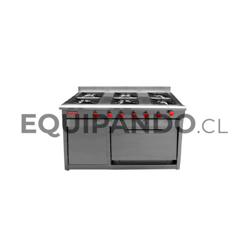 COCINA 6 QUEMADORES C/HORNO C6P1H TPG