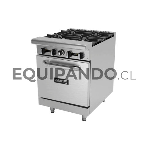 COCINA CON HORNO 4 QUEMADORES AER-4-24 ASBER