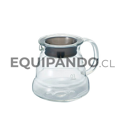 JARRA DE VIDRIO TRANSPARENTE HARIO PARA PREPARACIÓN DE CAFÉ DE 360 ML