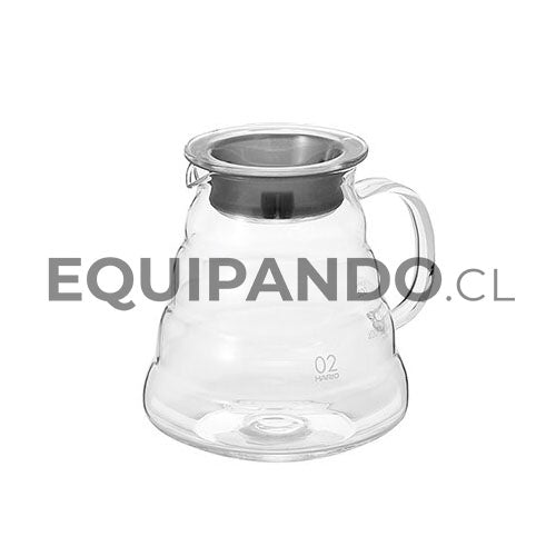 JARRA DE VIDRIO TRANSPARENTE HARIO PARA PREPARACIÓN DE CAFÉ DE 600 ML